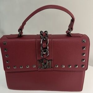 Badgley Mischka Crossbody W Chain and Stud Detail Vegan Leather New Without Tags